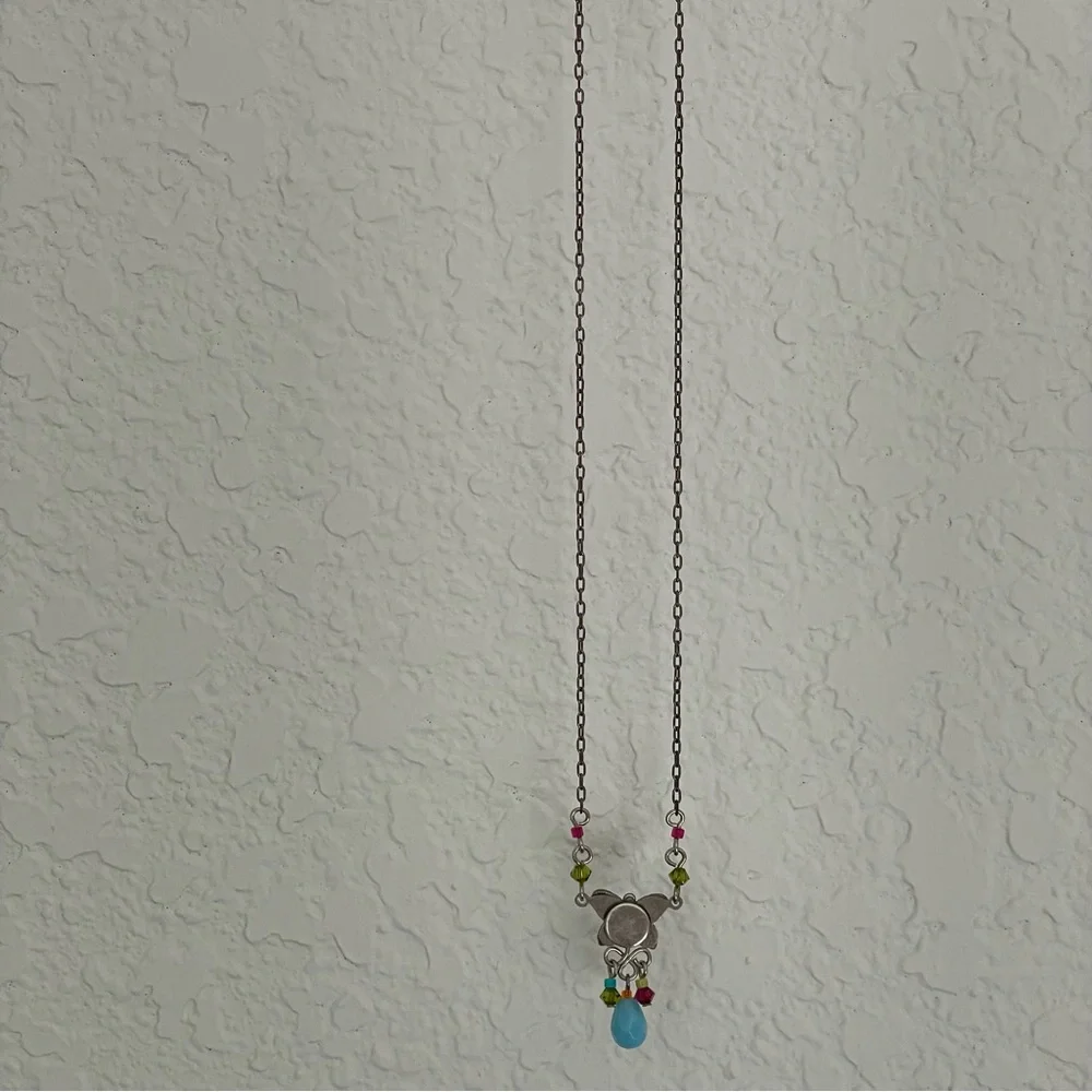 Firefly Vintage Colorful Butterfly Pendant Necklace - Length 15-1/2” - Picture 8 of 8